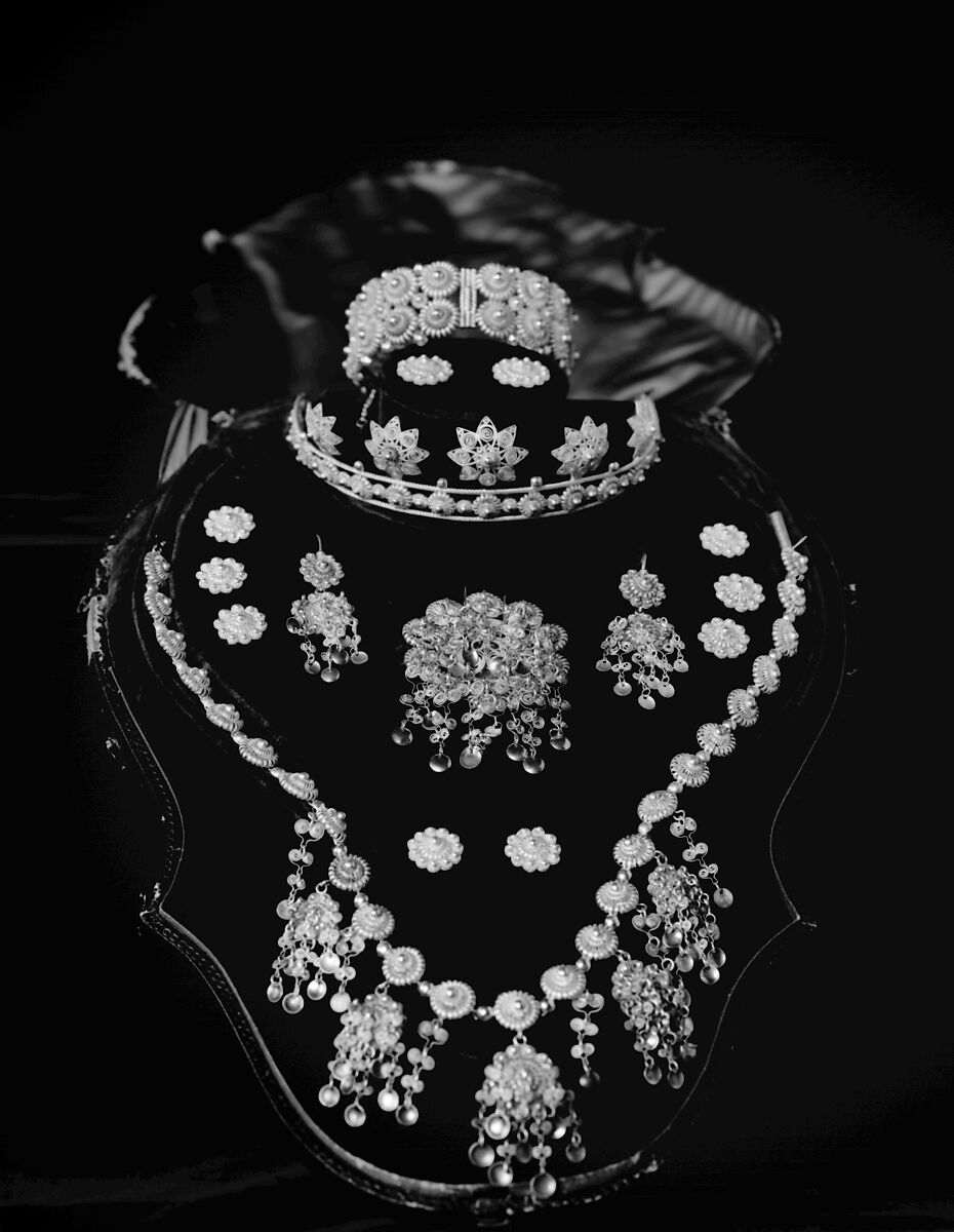 Cuff link, Jacob Ulrich Holfeldt Tostrup (Norwegian, Sande, near Stavanger 1806–1890 Christiana (now Oslo)), Silver filigree, Norwegian, Christiania