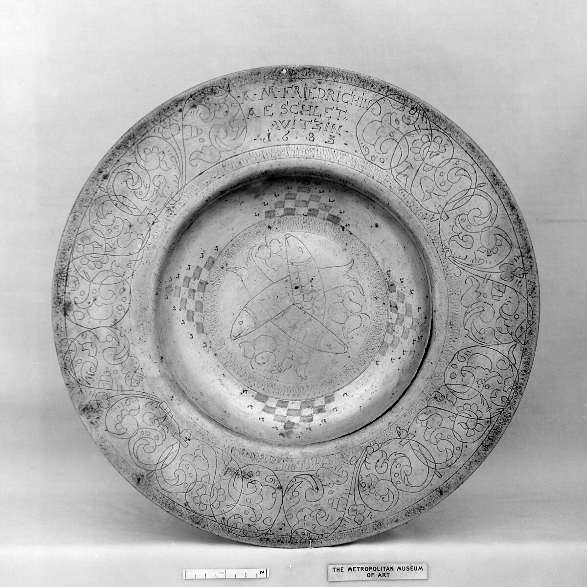 Dish, Pewter, German 