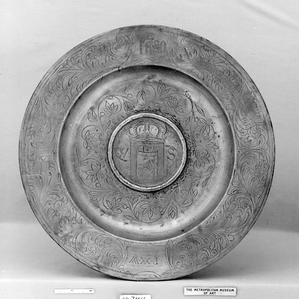 Platter, Pewter, possibly Dutch 
