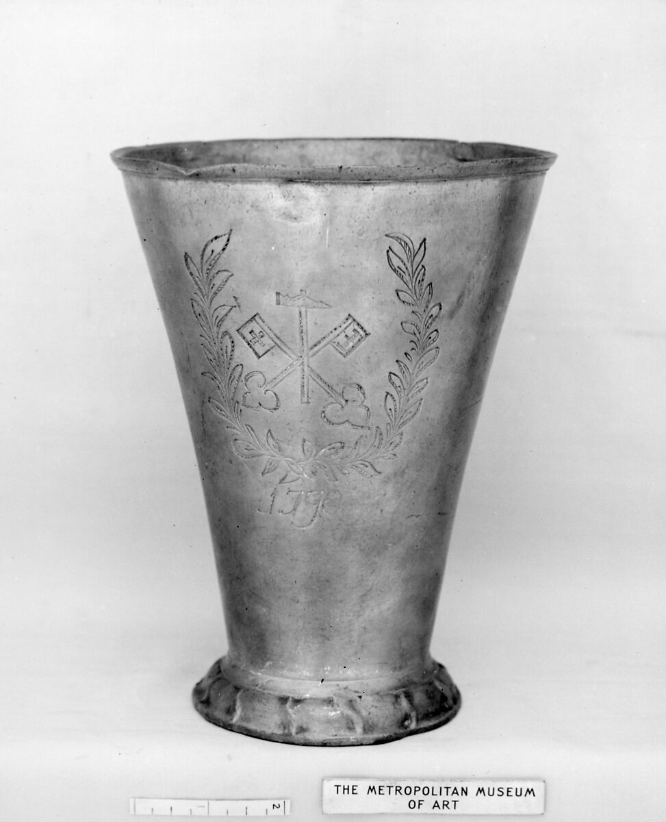 Beaker, Carl Gustaf Malmborg (Swedish, active Stockholm, master 1767, died 1807), Pewter, Swedish, Stockholm 