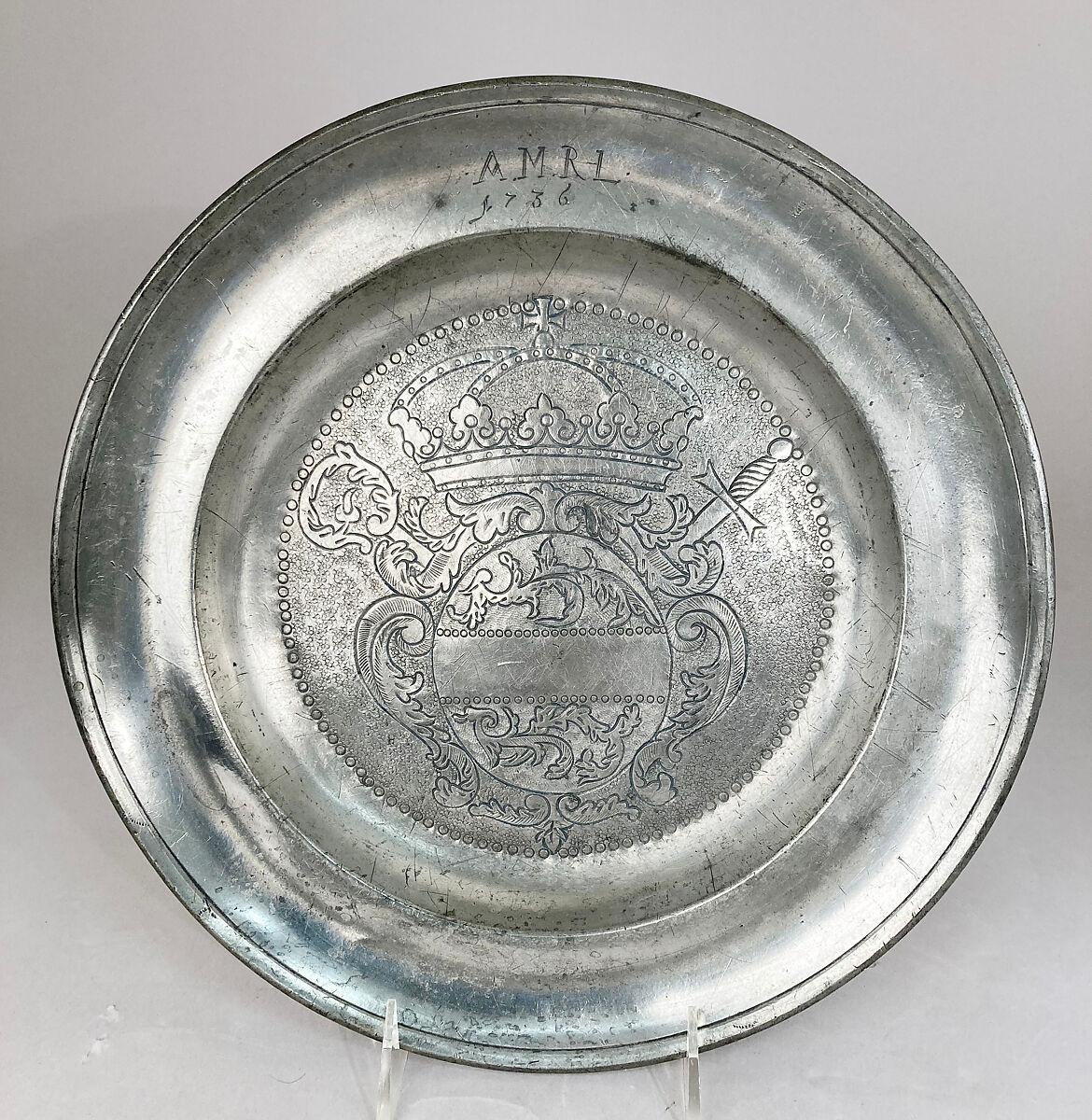 Plate, Pewter, German 