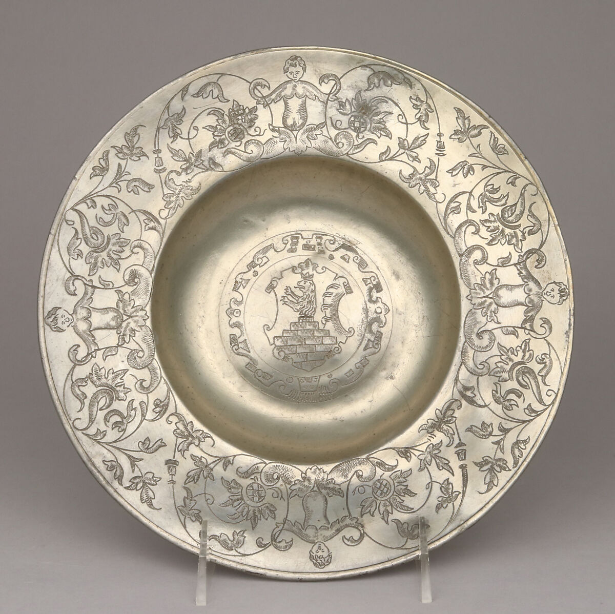 Plate, Pewter, possibly Swiss 