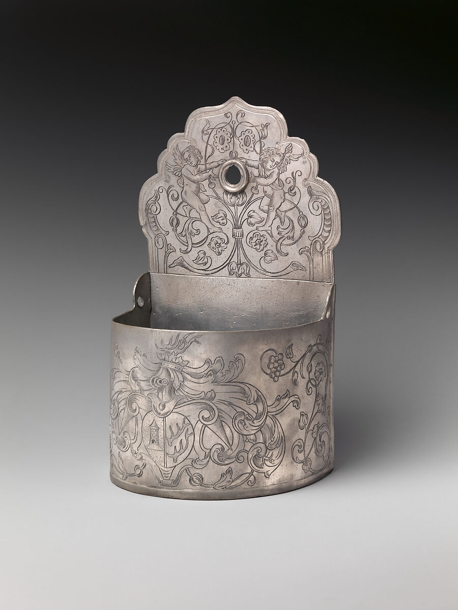 Salt box, Pewter, German