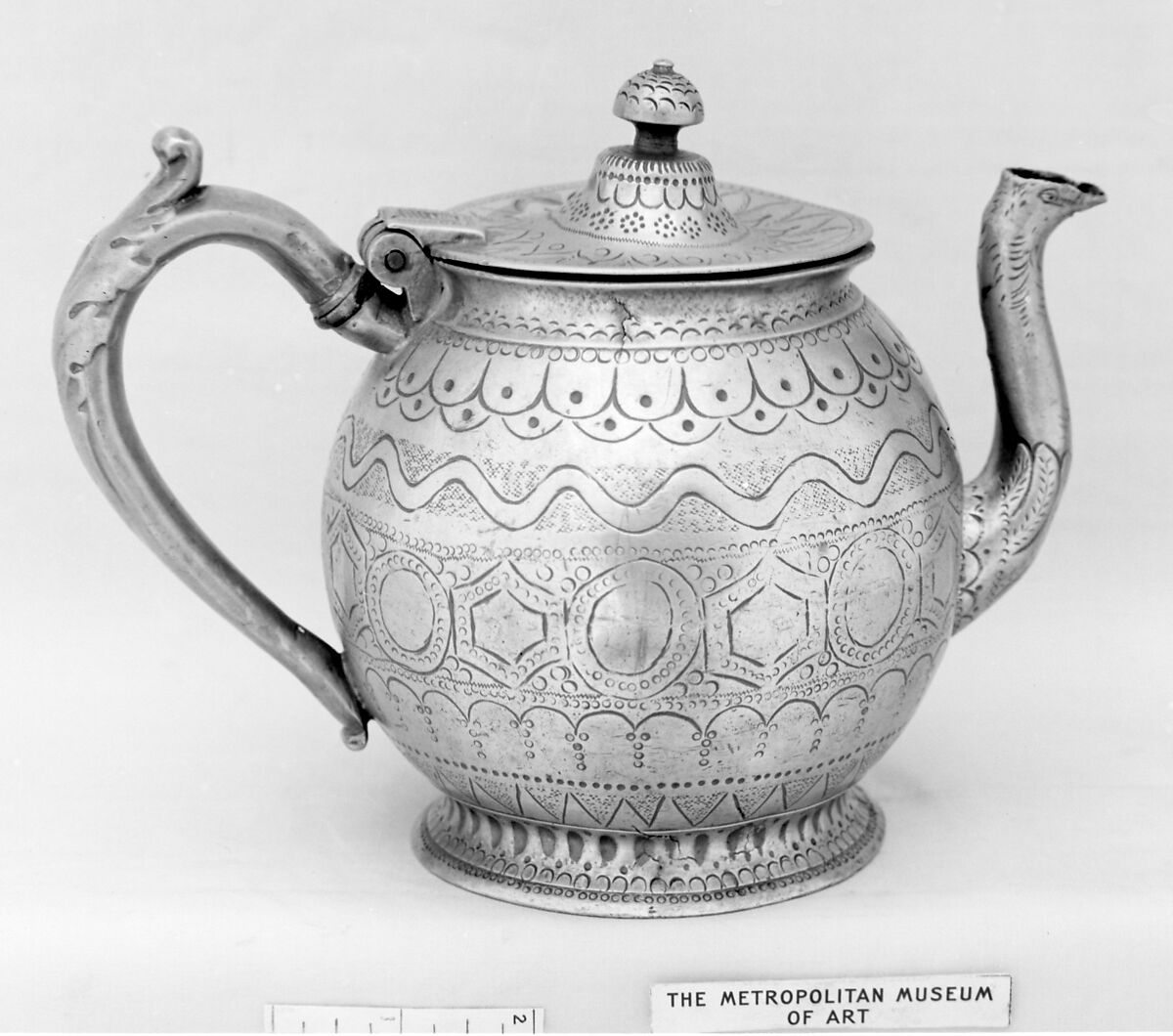 Teapot, Pewter, Flemish 