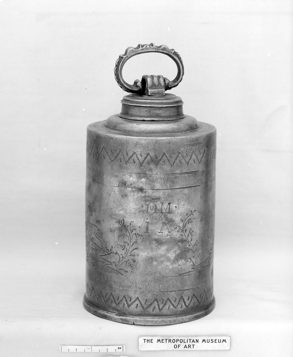 Food bottle, Pewter, possibly German 