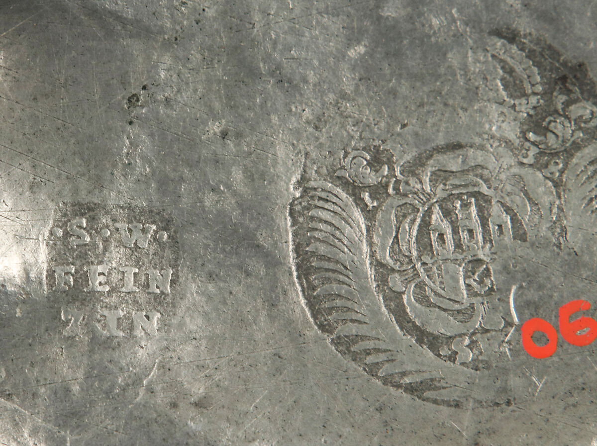 Plate, Pewter, Bohemian, Prague