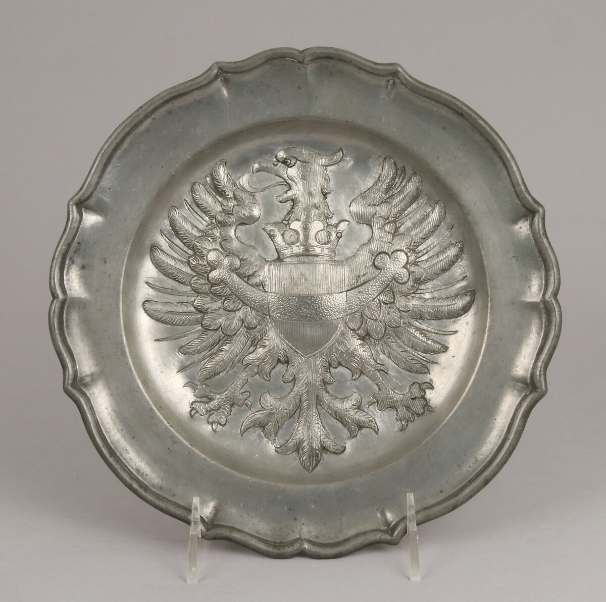 Plate, Pewter, Bohemian, Prague 