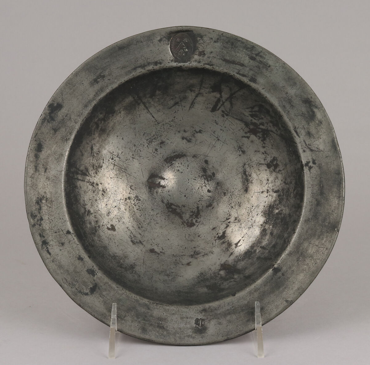 Plate, Jean Golin (French, master before 1591), Pewter, French, Montbéliard 