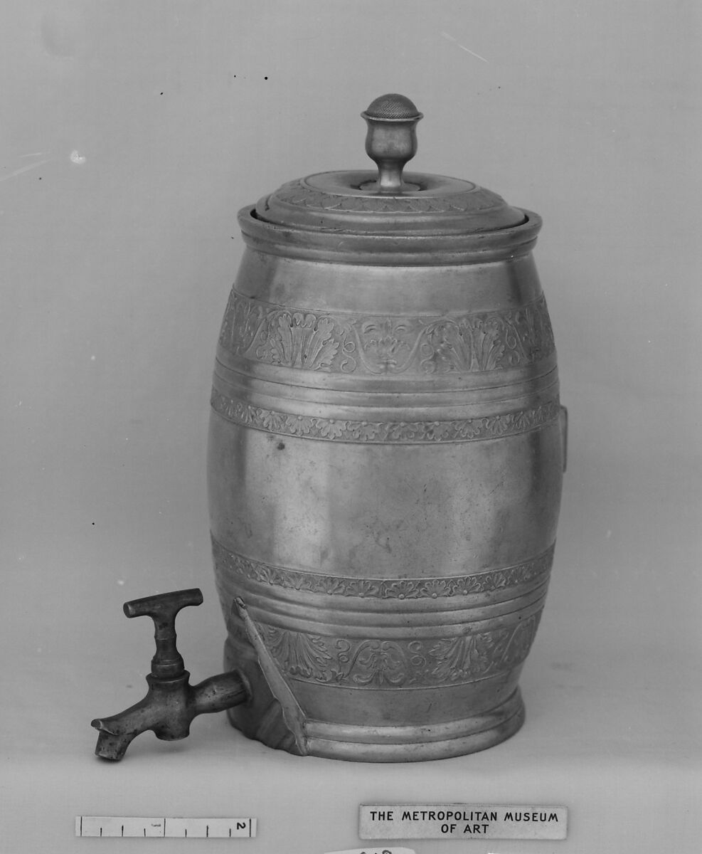 Lavatory or portable cistern, Pewter, Flemish 