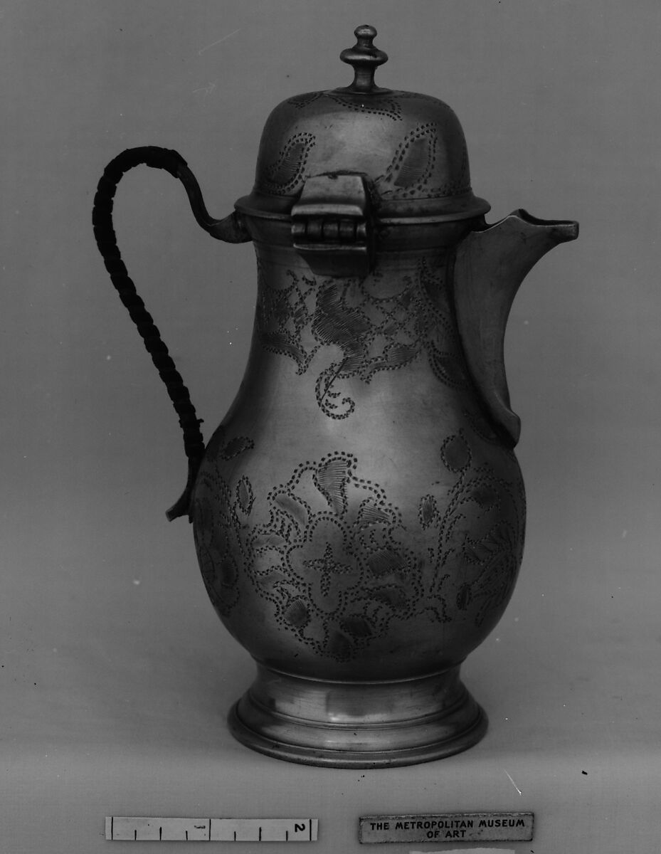 Coffeepot, Pewter, German 