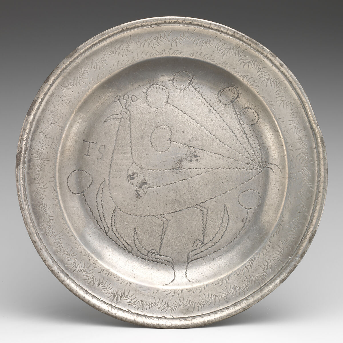 Plate, James Hitchman (yeoman 1701, renter warden 1733), Pewter, British, London 