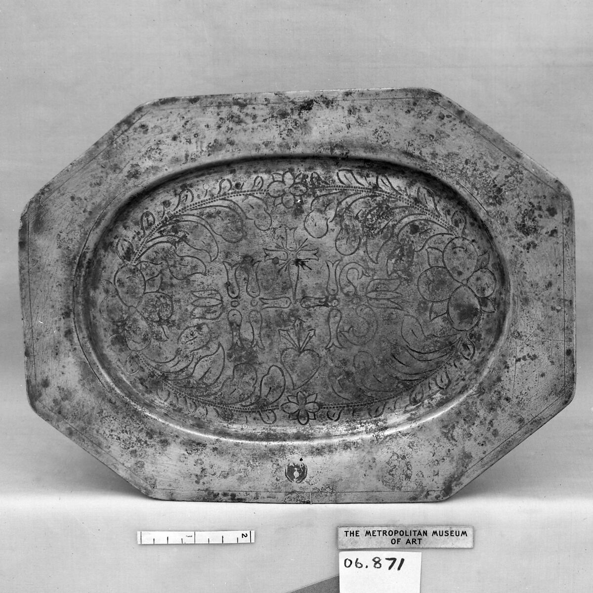 Dish, Possibly by Anton I Diem (Austrian, active 1711–44)  , or his son, Pewter, possibly Austrian, Schärding