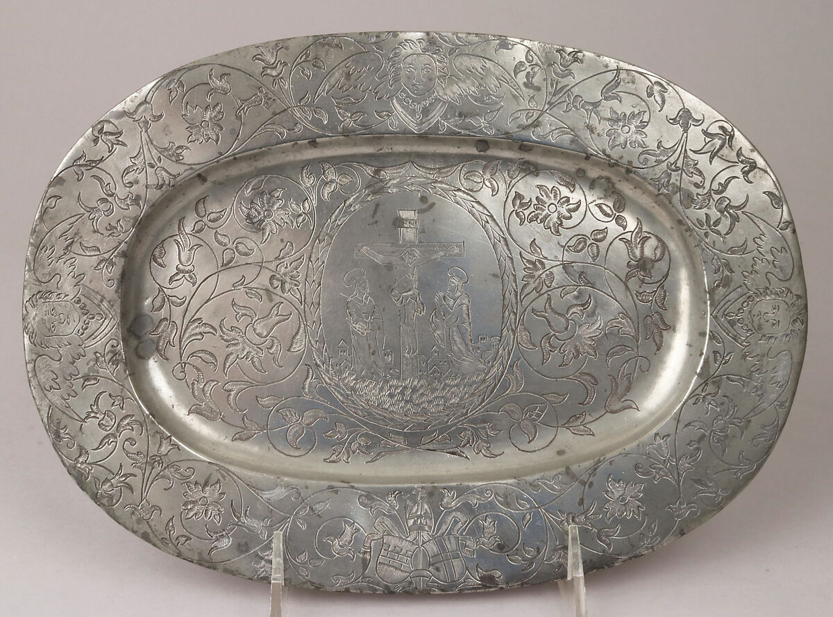 Dish, Pewter, French 