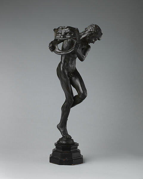 Comedy and Tragedy, Sir Alfred Gilbert (British, London 1854–1934 London), Bronze, dark green patina, British, London 