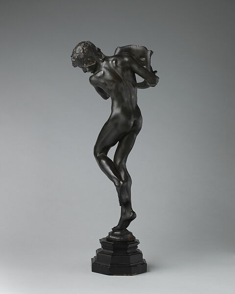 Comedy and Tragedy, Sir Alfred Gilbert (British, London 1854–1934 London), Bronze, dark green patina, British, London