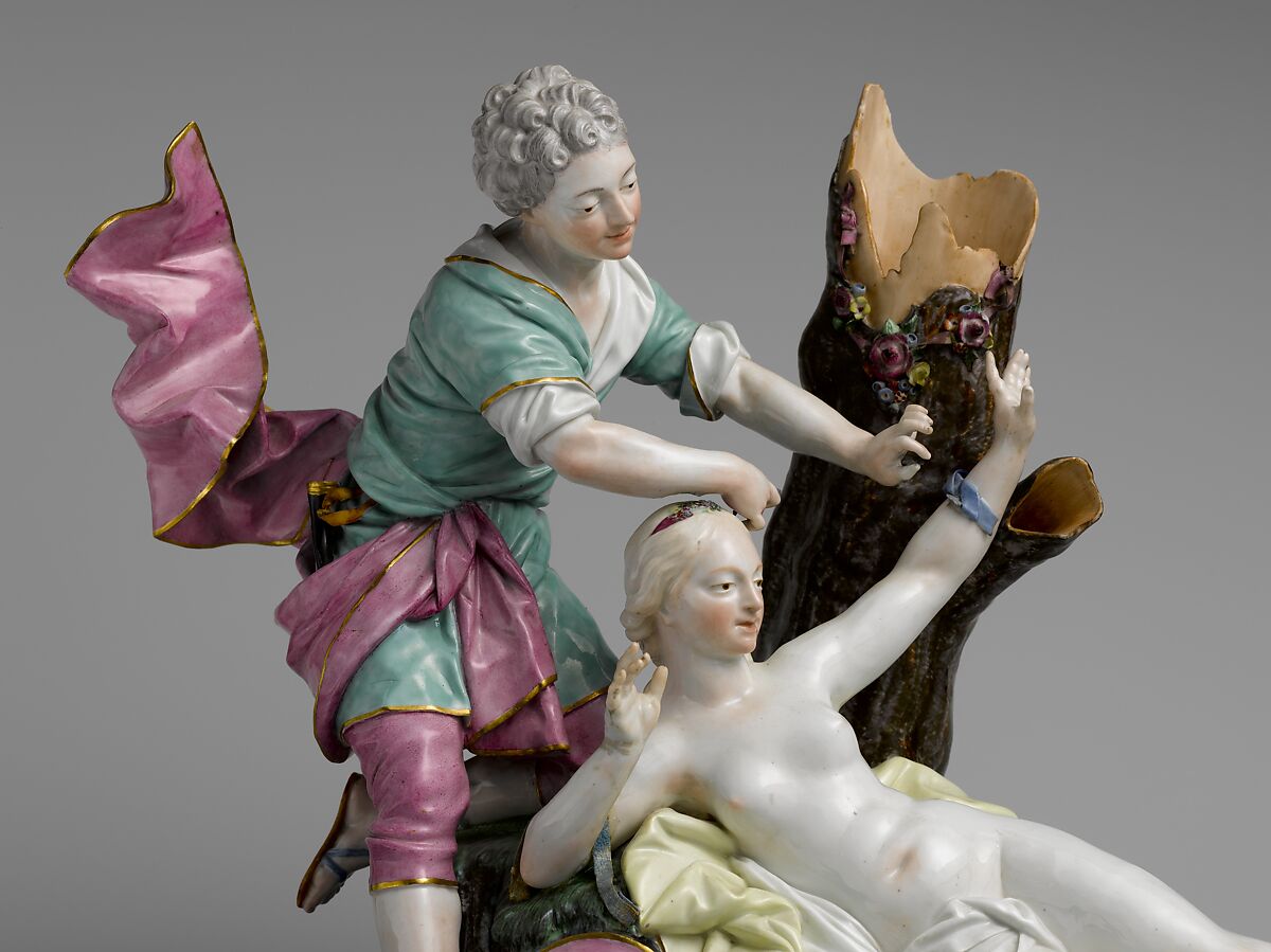 Amintas Freeing Sylvia, Höchst Manufactory (German, 1746–1796), Hard-paste porcelain, German, Höchst