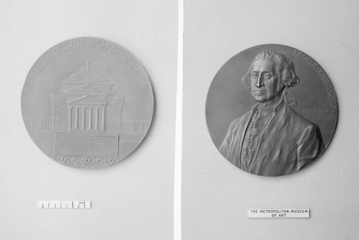 Inauguration of the American Hall of Fame, 1900, Medalist: Anton Scharff (Austrian, Vienna 1845–1903 Brunn am Gebirge), Bronze, struck, Austrian 
