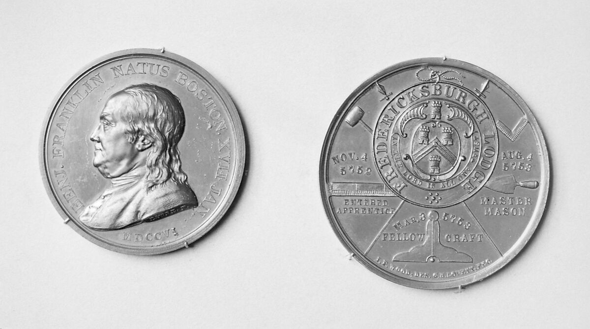 Benjamin Franklin, Medalist: Augustin Dupré (French, Saint-Etienne 1748–1833 Armentières-en-Brie), Bronze, struck, French 