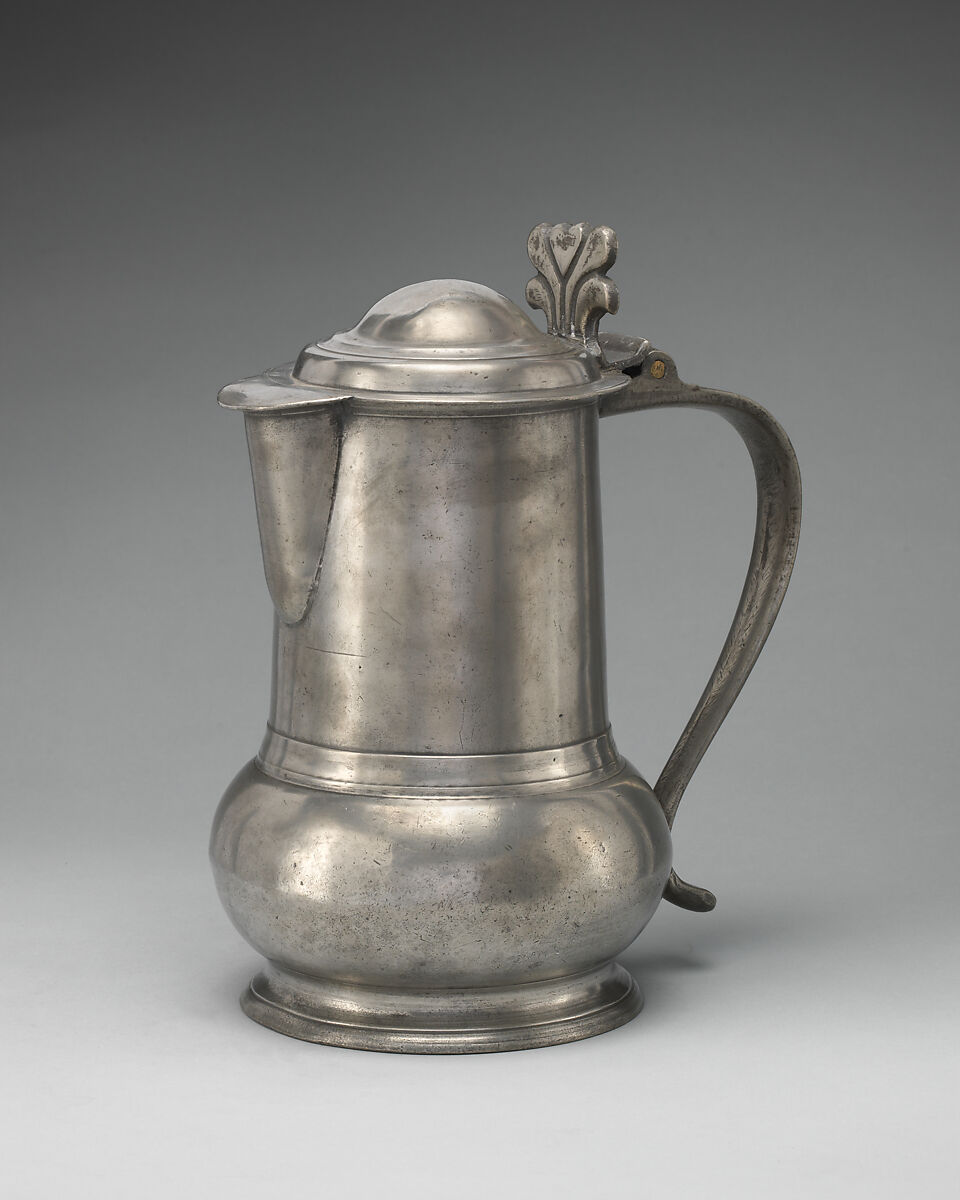 Church flagon, Edmund Harvey (British, ca. 1700–1750), Pewter, British, York 