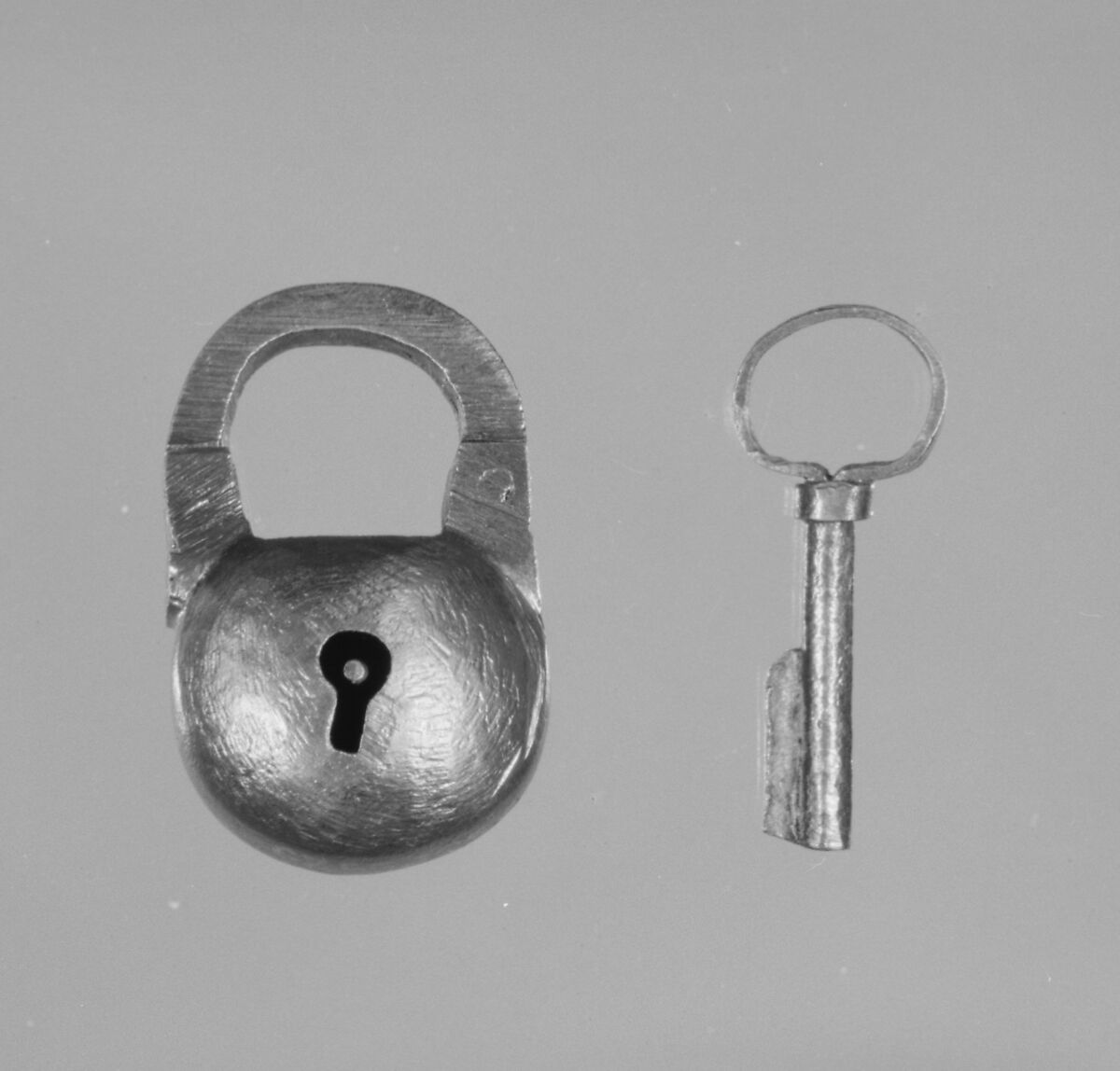 Padlock with key, Steel, European 