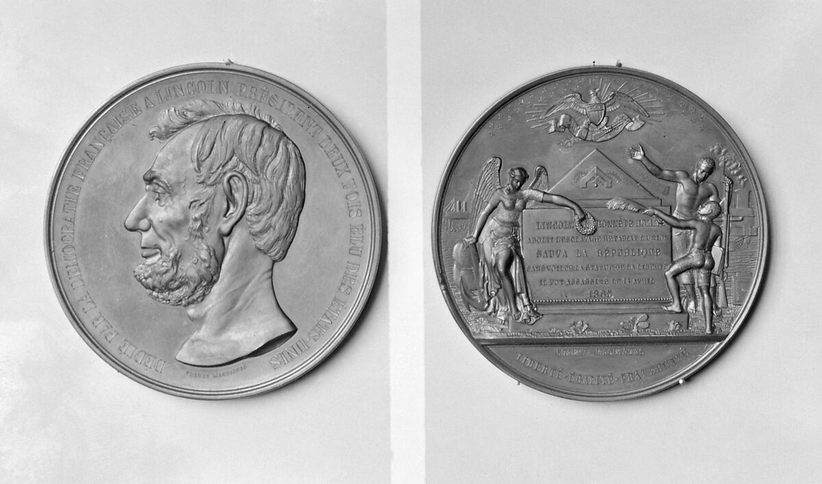 In Memory of President Lincoln, Medalist: Frank Magniadas, Bronze, probably Swiss 