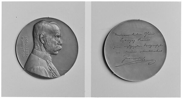Commemorating the 80th Birthday of Archduke Rainer, Medalist: Rudolph Ferdinand Marschall (Austrian, Vienna 1873–1967), Bronze, Austrian 