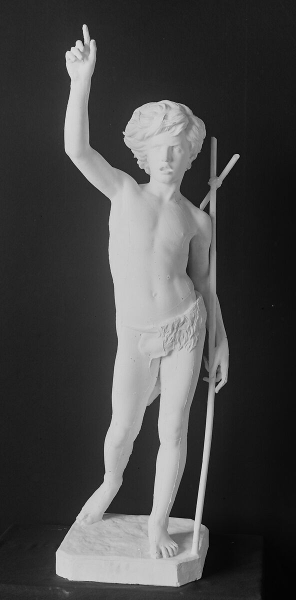 Saint John the Baptist as a child, Paul Dubois (French, Nogent-sur-Seine 1829–1905 Paris), Plaster, French 