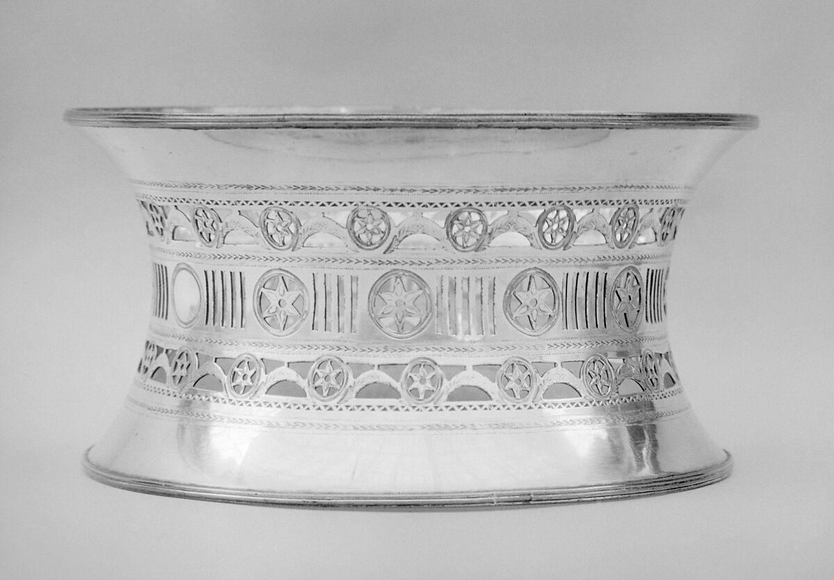 Dish ring, Probably by Tudor and Leader, Sheffield plate, British, Sheffield 