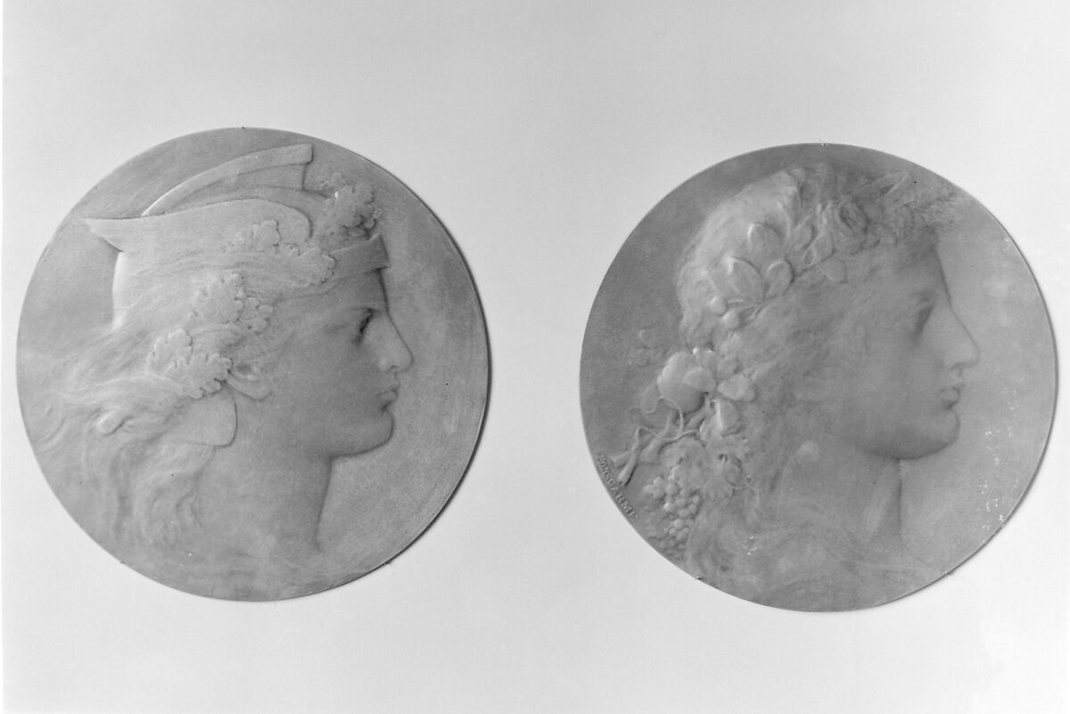 Peace, Medalist: François-Joseph-Hubert Ponscarme (French, Belmont-les-Monthureaux, Vosges 1827–1903 Malakoff, Hauts-de-Seine), Bronze, cast, French 
