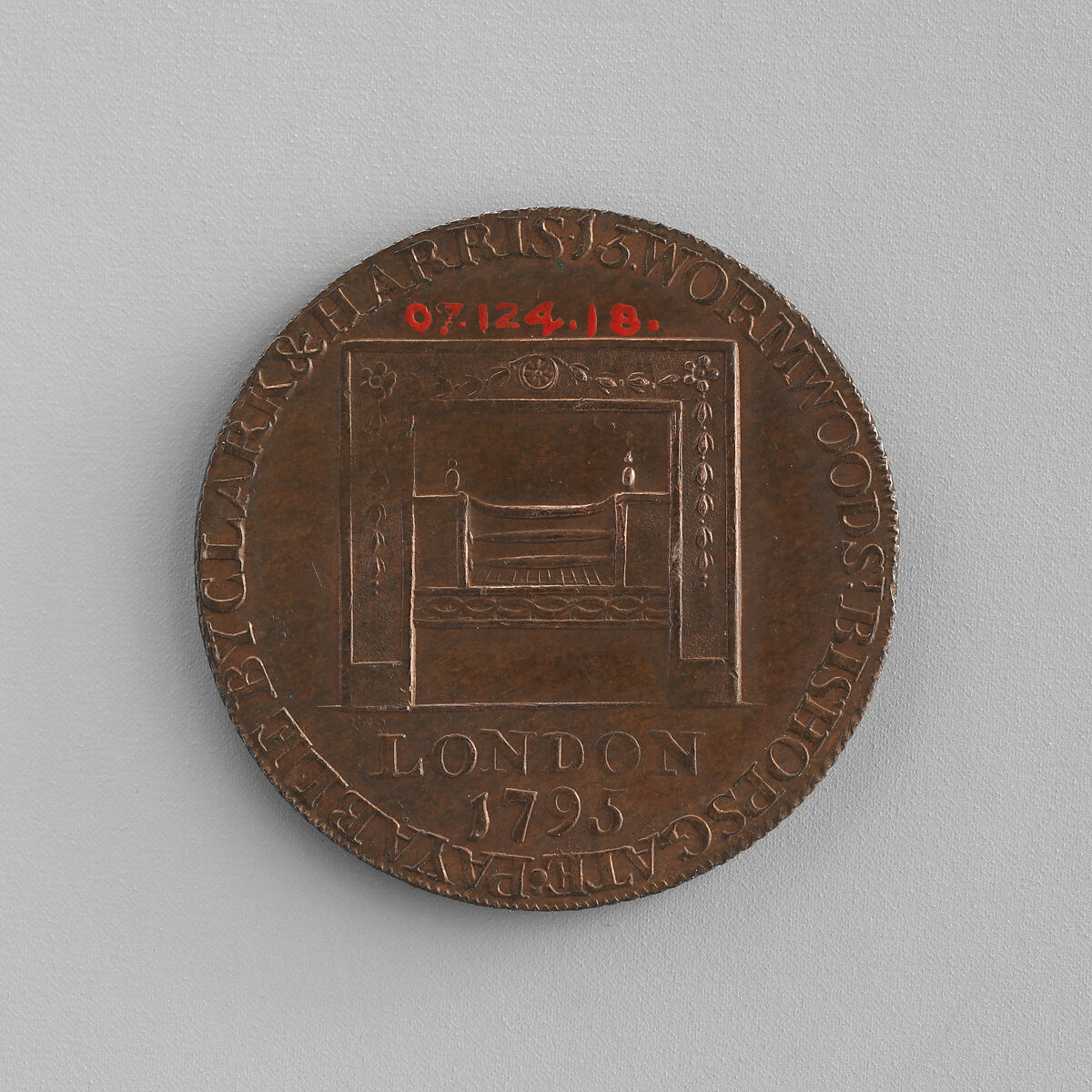 The "Grate" Token, Bronze, struck, British