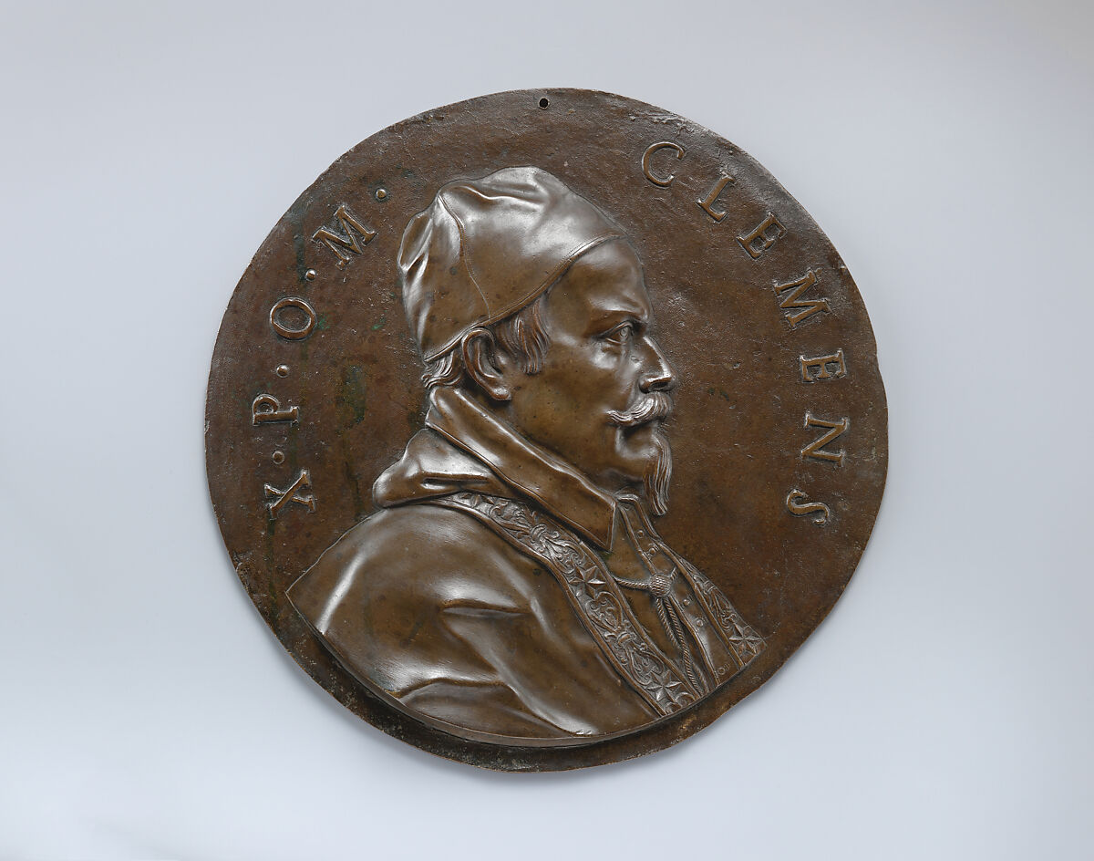 Pope Clement X, Girolamo Lucenti (ca. 1627–1698), Bronze, Italian 