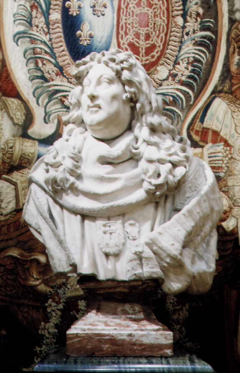 A magistrate, Possibly by Christophe Veyrier (1637–1689), Bust: white marble, French