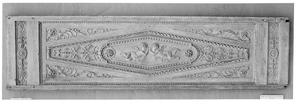 Panel (Dessus de porte), Oak, carved, French 
