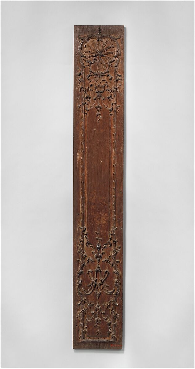 Panel (one of a pair), Carved oak, French 