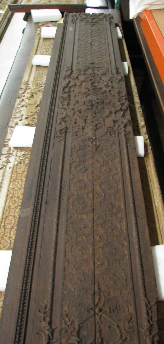 Pilaster panel possibly from the Château de Rambouillet, France, Carved oak, traces of old paint, French 
