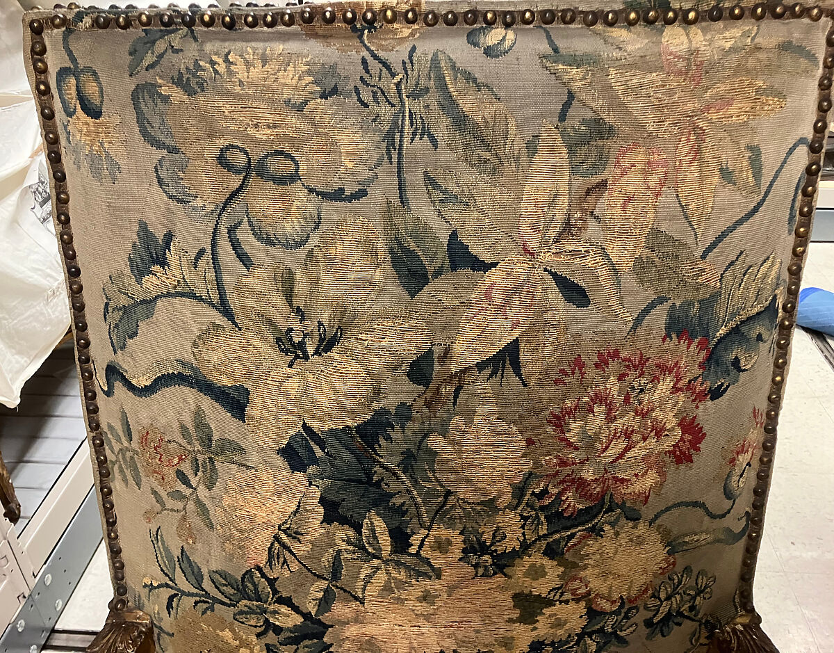 Armchair, Carved and gilded walnut, French