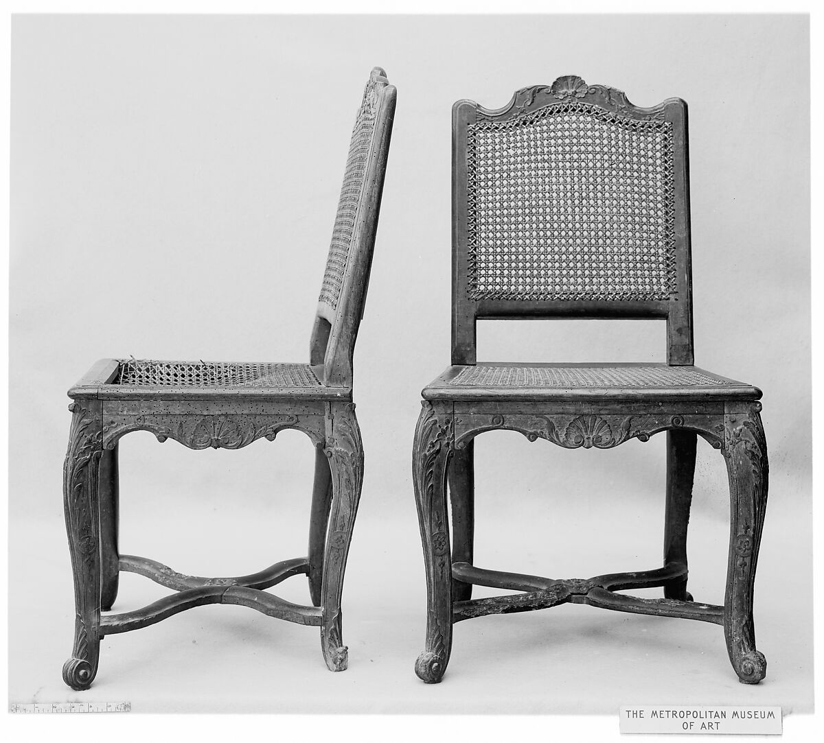 Pair of chairs, Carved beechwood, French 