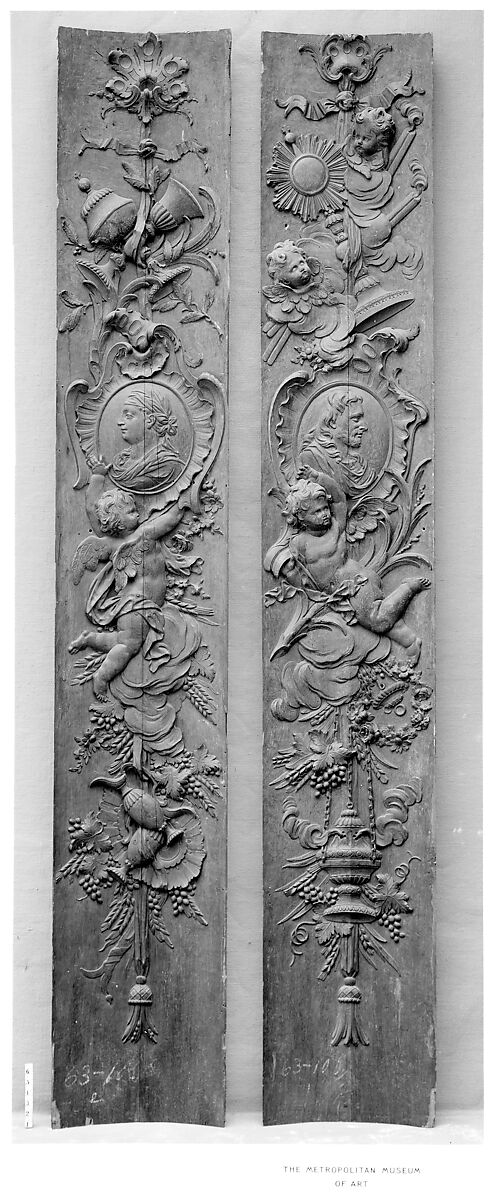 Panel (one of a pair), Carved oak, French