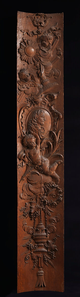 Panel (one of a pair), Carved oak, French 