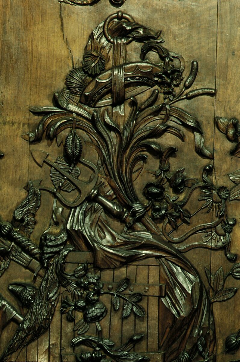 Door panel (?), Walnut, French