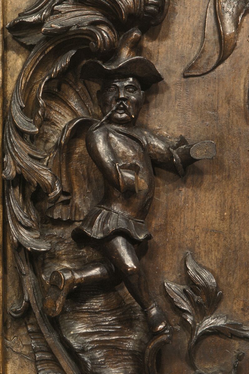 Door panel (?), Walnut, French