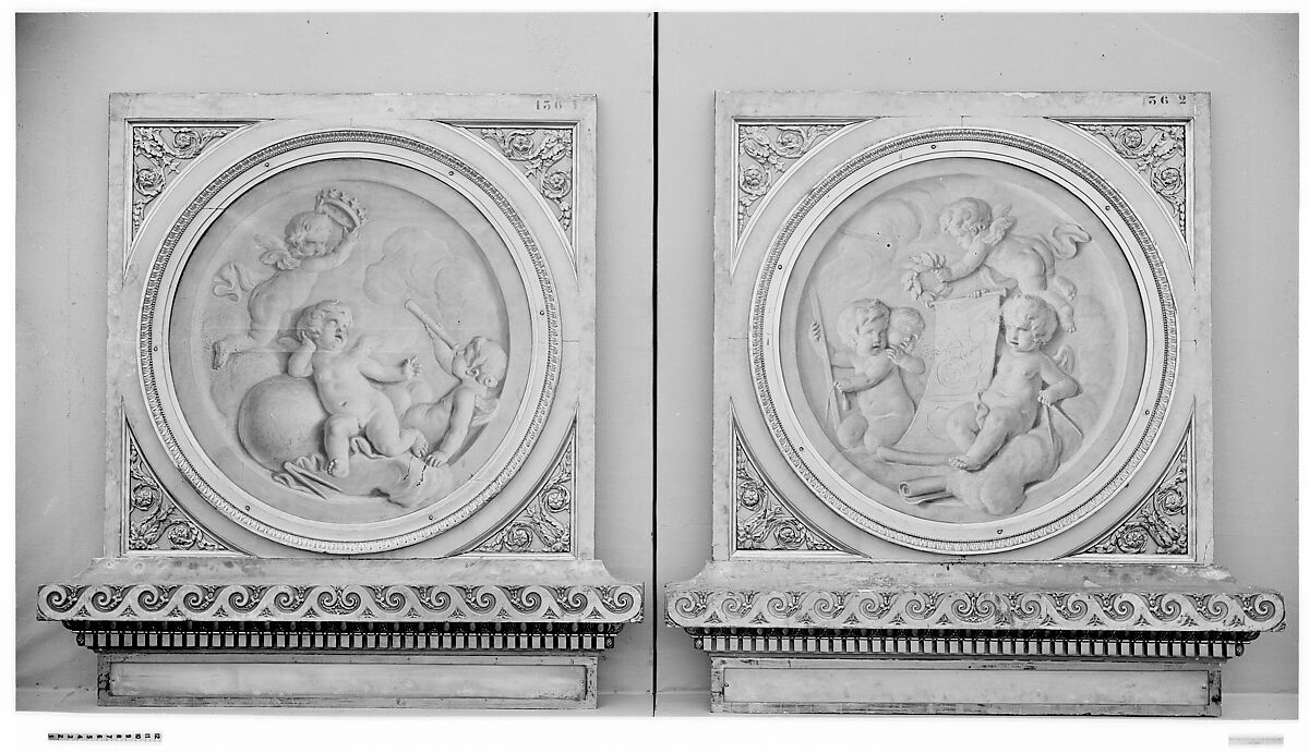 Mathematics (one of a pair), Oil on canvas; frame: wood, French