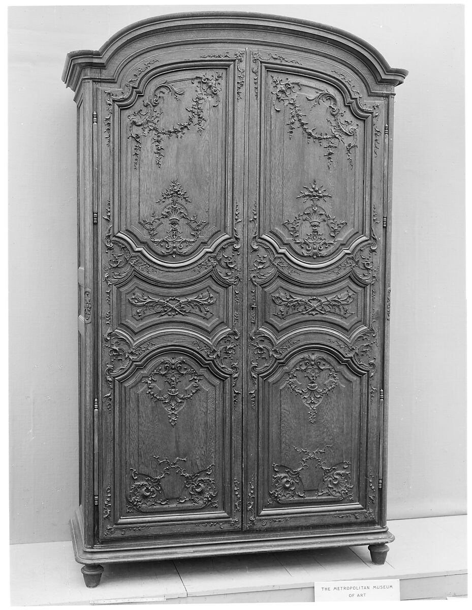 Armoire, Carved oak, French 