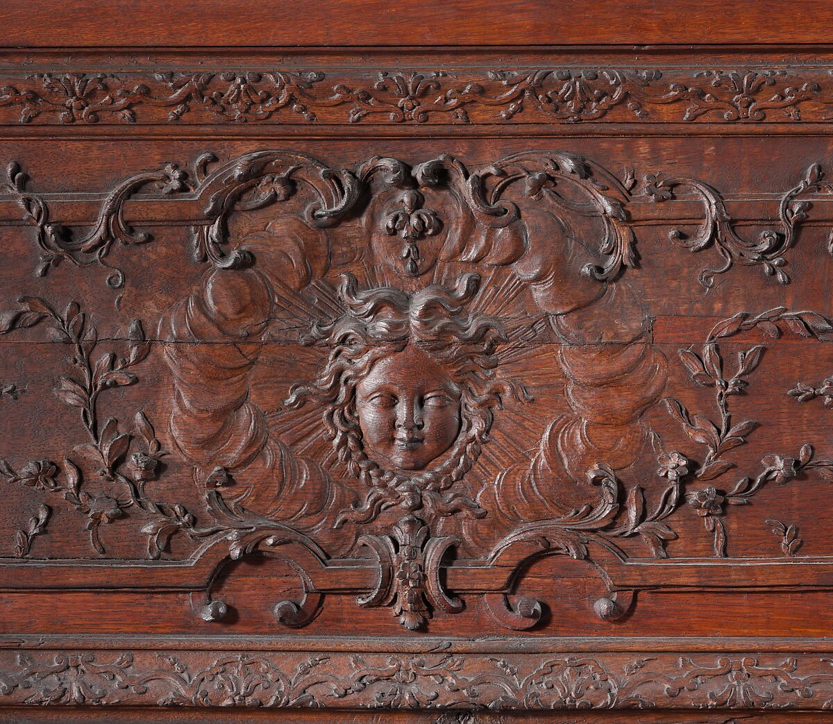 Panels from the shutters formerly in the Chapel Room at Versailles, Robert de Cotte (French, Paris 1656/57–1735 Paris), Oak, French