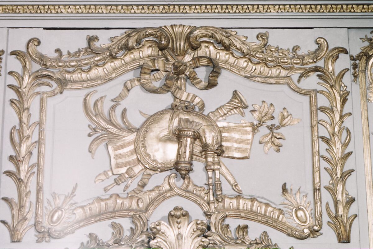 The Louis XV Room, Attributed to Jean-François Roumier (master 1788, recorded 1793), Carved, painted and gilded oak, French, Paris