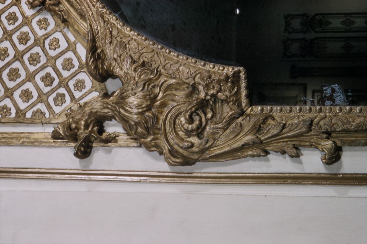 Pier glass frame, Decorative carvings by Jules Degoullons (French, ca. 1671–1737) and, Oak, French