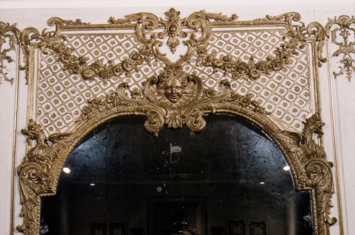 Pier glass frame, Decorative carvings by Jules Degoullons (French, ca. 1671–1737) and, Oak, French