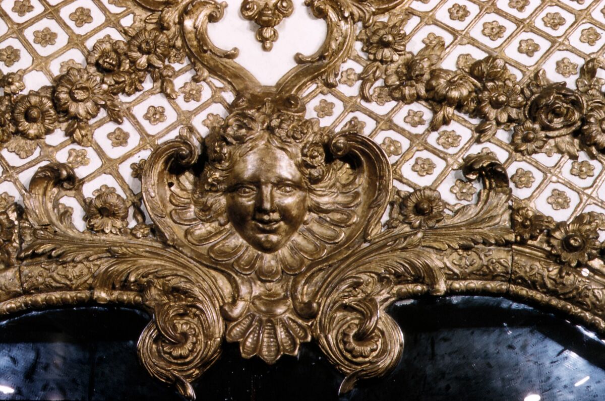 Pier glass frame, Decorative carvings by Jules Degoullons (French, ca. 1671–1737) and, Oak, French