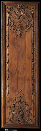 Panel with flaming torch, bow and quiver (one of a pair)