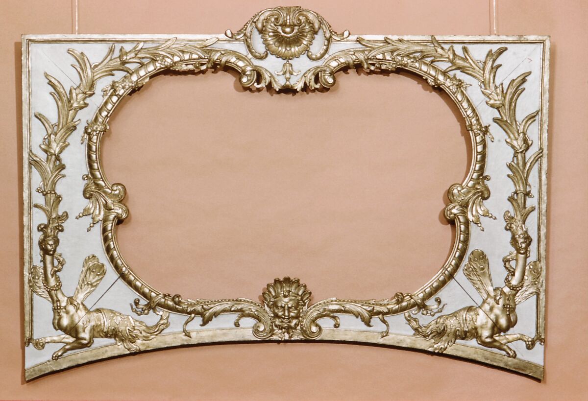 Set of overdoors (Dessus de porte), Carved and gilded wood, French 